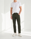 Super-stretch performance chinos in olive — mens tailored fit