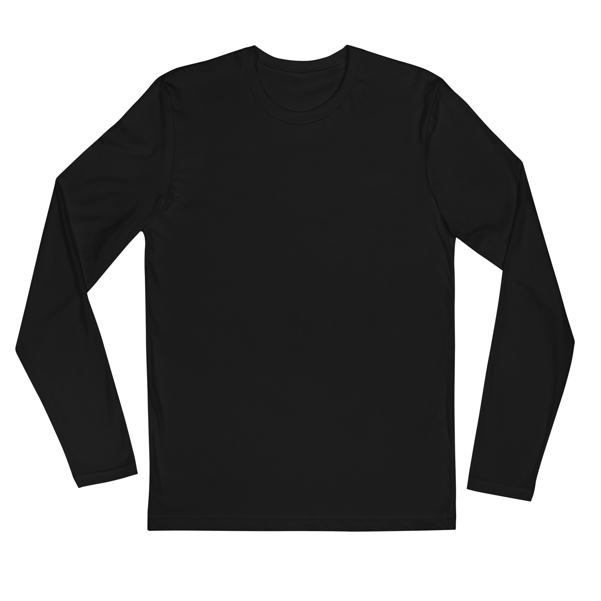 Cranberry's Basics Long Sleeve Fitted Crew — black, front