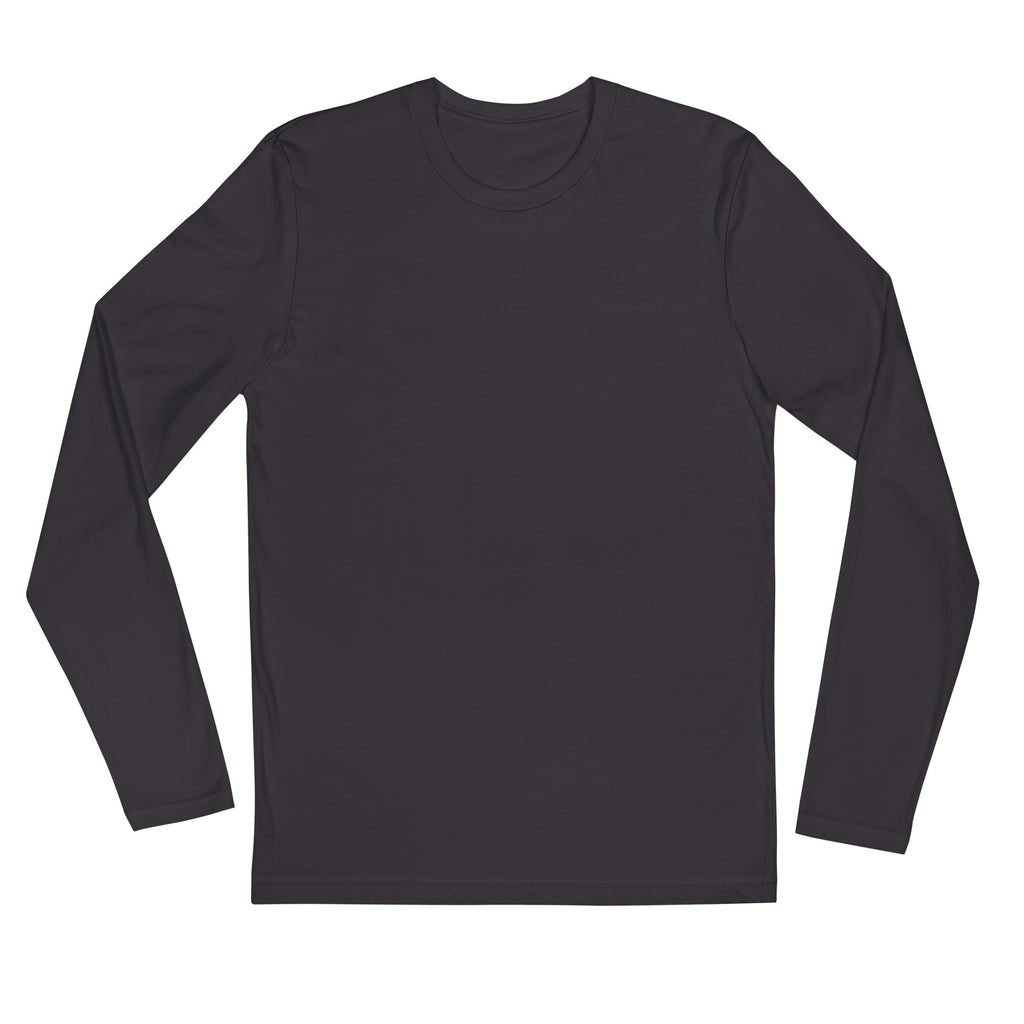 Cranberry's Basics Long Sleeve Fitted Crew — heavy metal grey, front