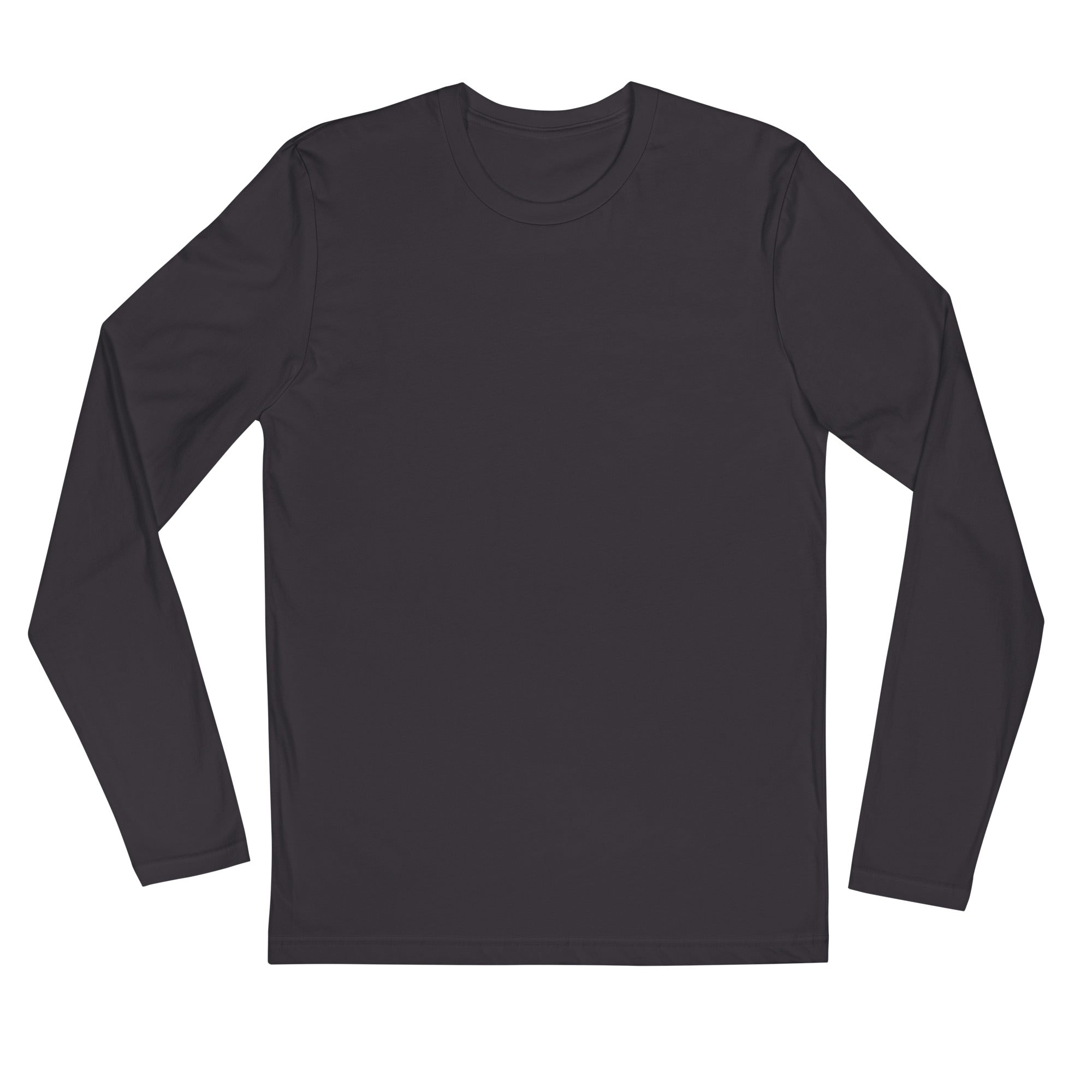 Cranberry's Basics Long Sleeve Fitted Crew — heavy metal grey, front
