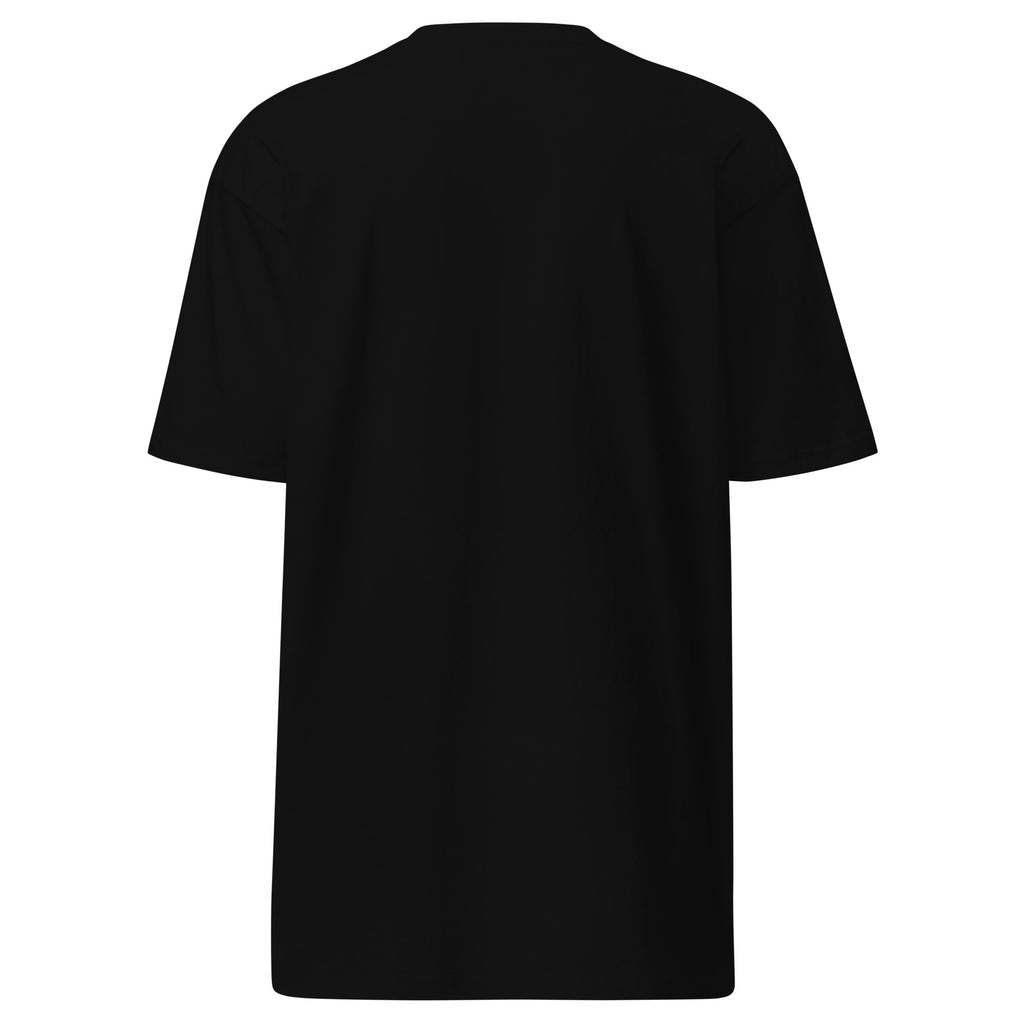 CBY Guardian heavyweight tee — art-deco Guardians of Traffic figure with blackletter CBY, full-front print