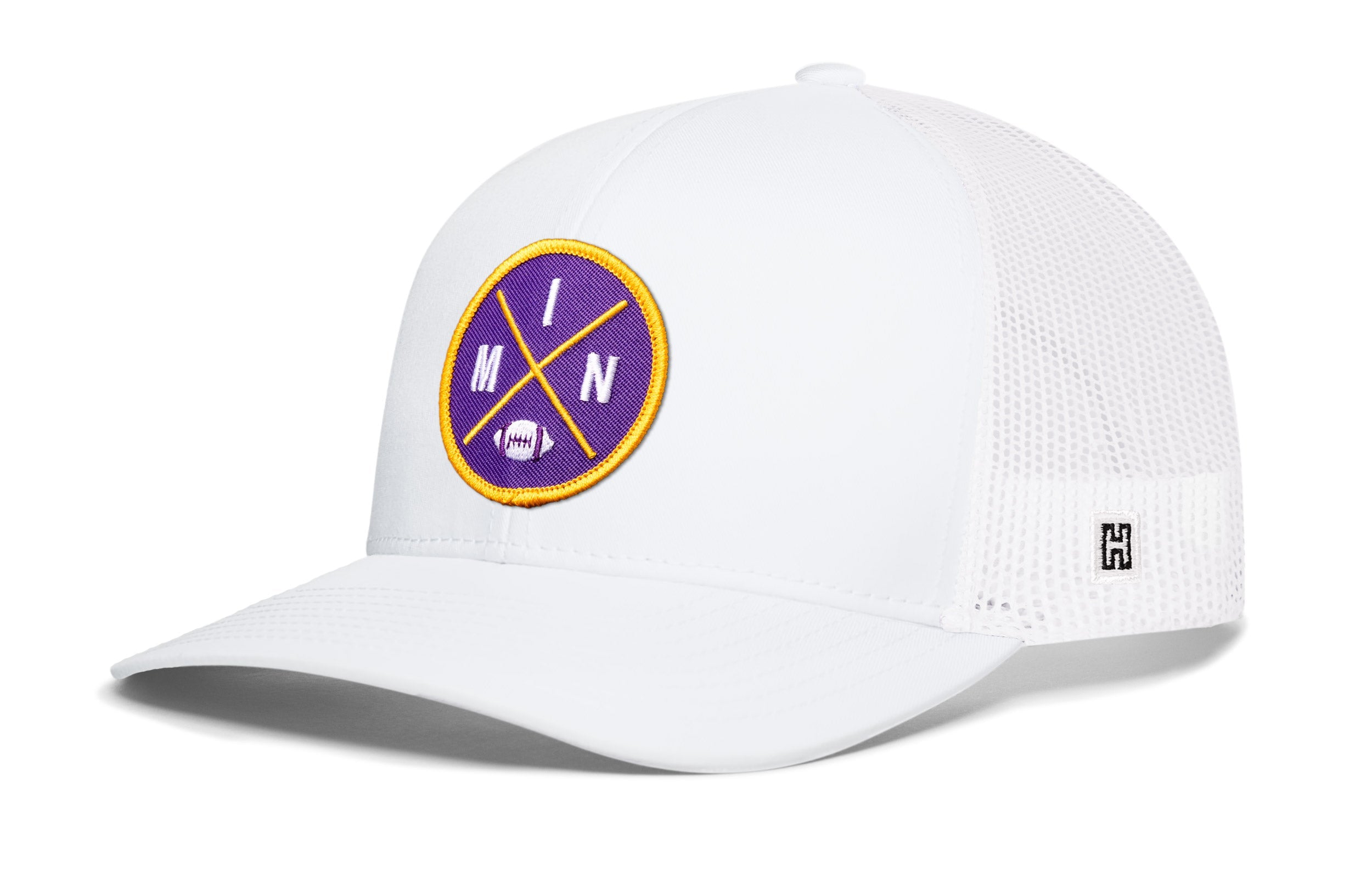 Minnesota Trucker Hat  |  Black MIN X Football Snapback Haka Hat