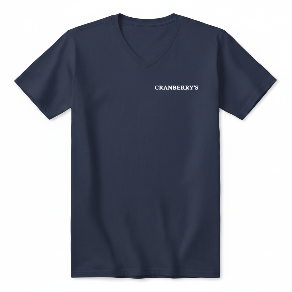 Navy V-Neck with Logo