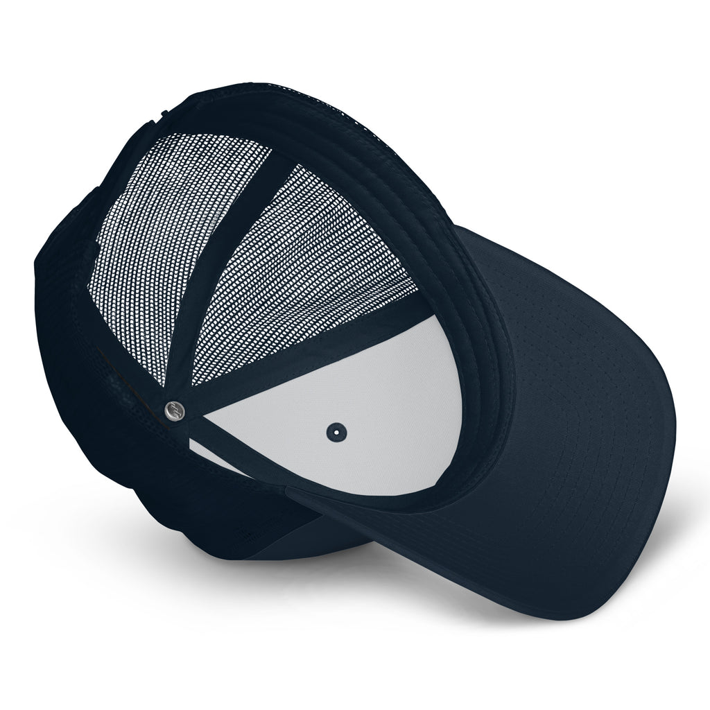 CBY CHI Deep & Cold Lake Michigan trucker cap in charcoal, front view