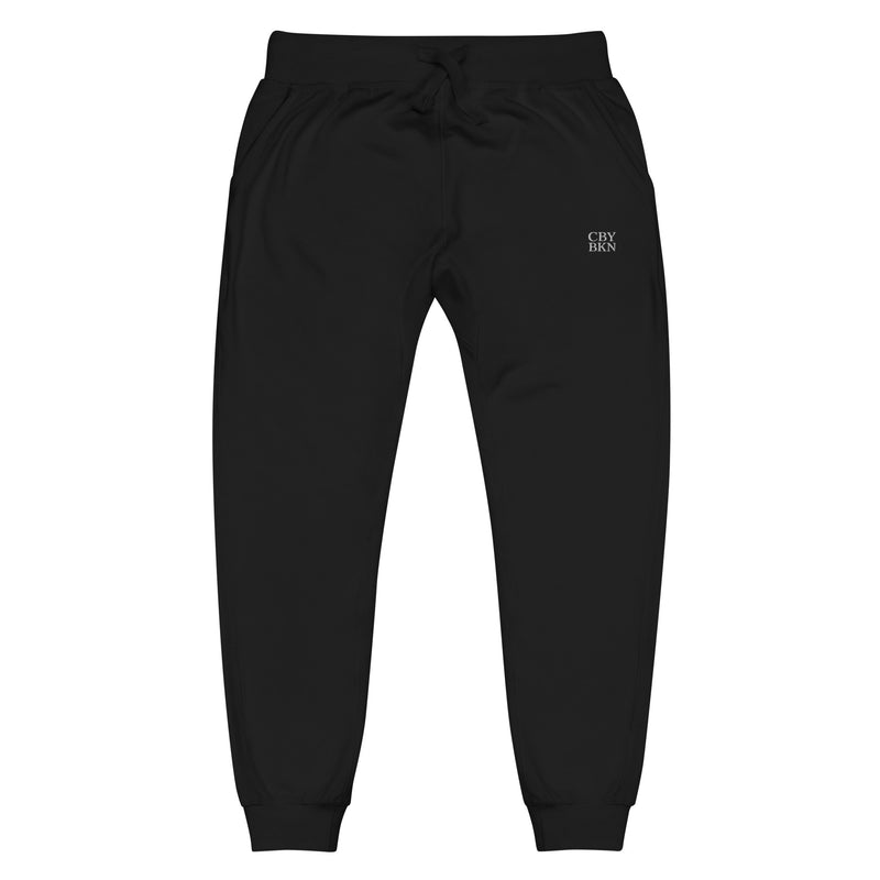 Cranberry's CBY BKN fleece joggers, embroidered hip mark