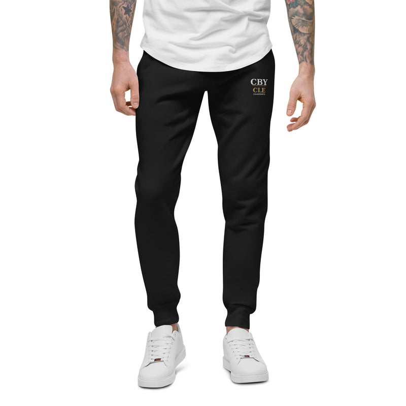 Cranberry's CBY CLE fleece joggers, embroidered hip mark