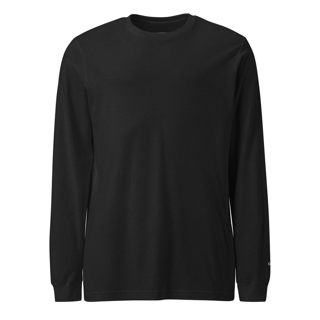 Cranberry's Basics Long Sleeve Tee — black heather, front