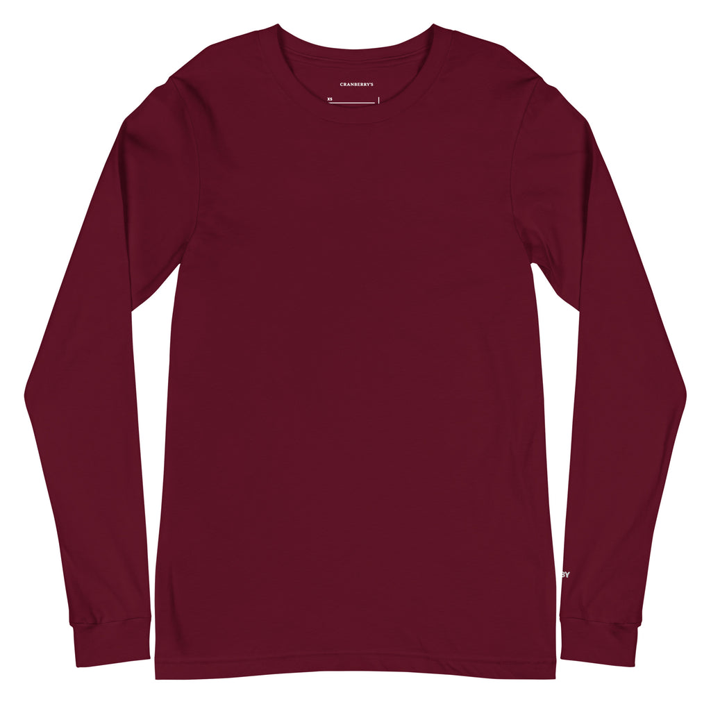 Cranberry's Basics Long Sleeve Tee — maroon, front