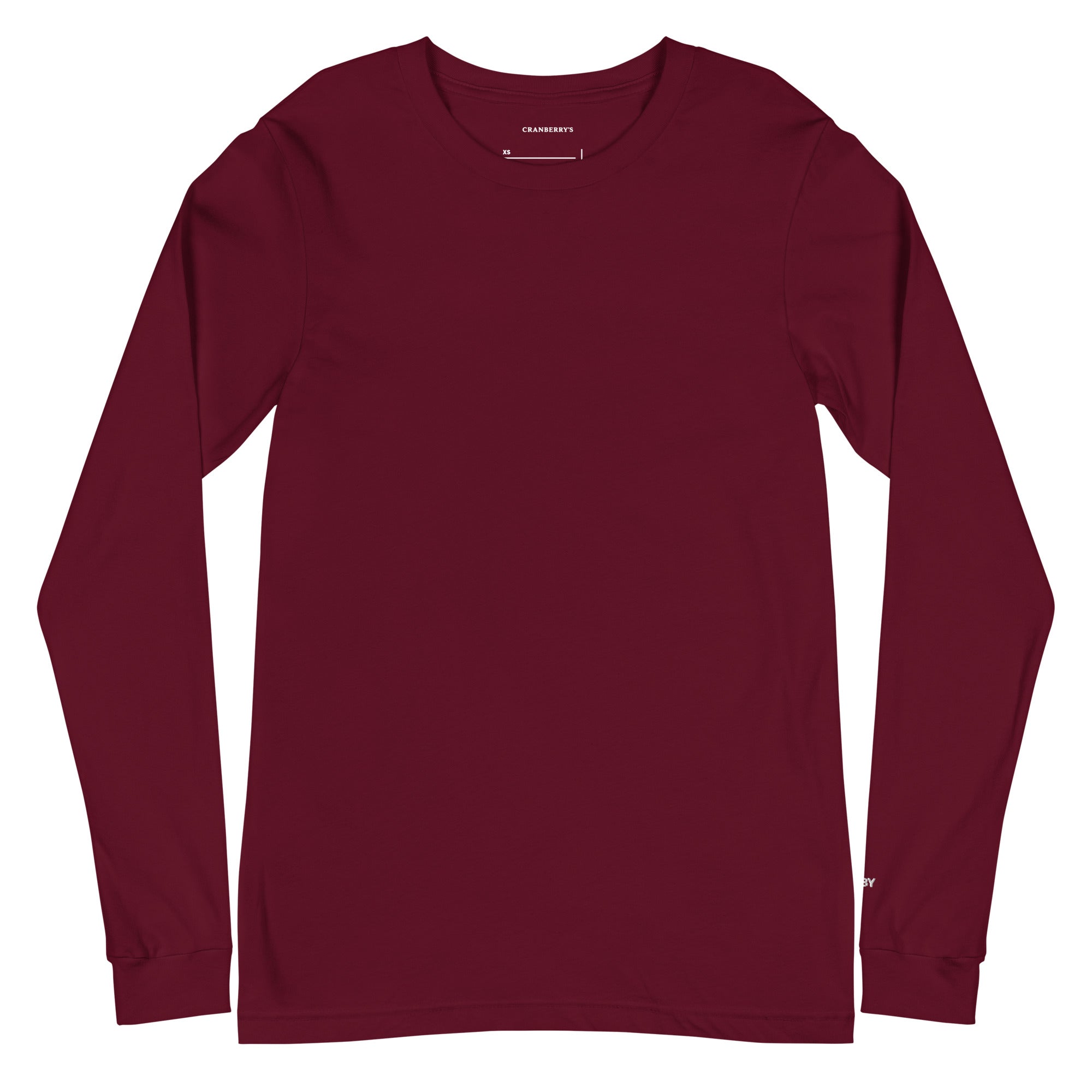 Cranberry's Basics Long Sleeve Tee — maroon, front