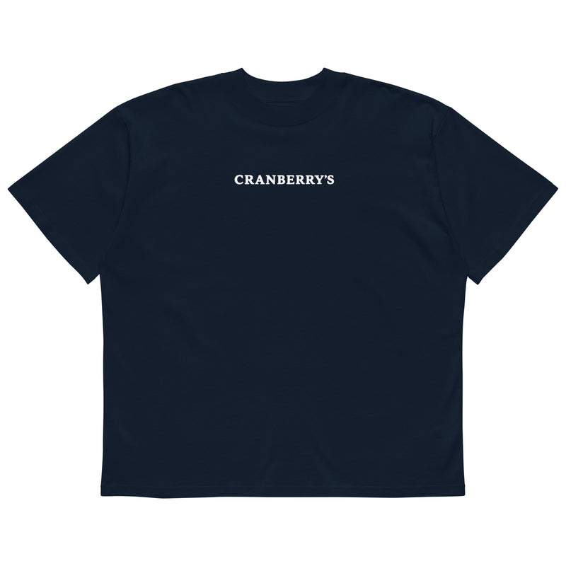 Cranberry's organic oversized high neck tee, heavyweight cotton