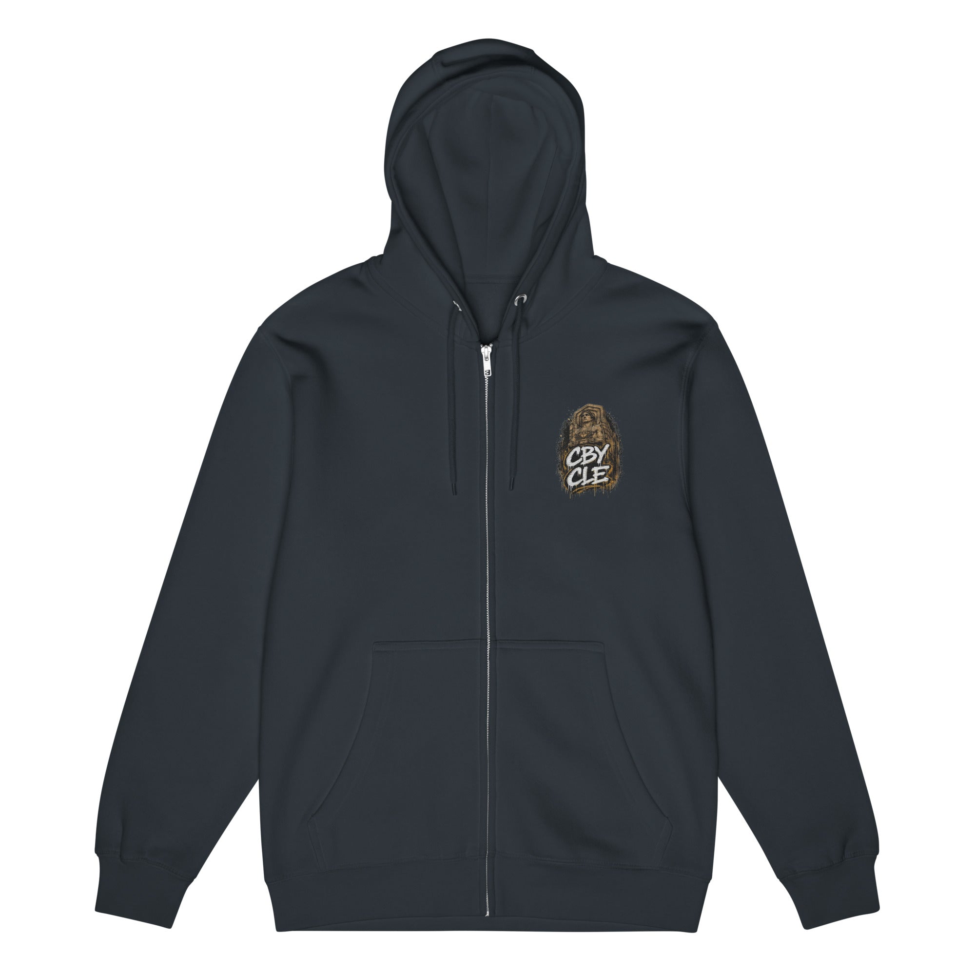 CBY CLE Graffiti Guardian full zip hoodie in charcoal heather