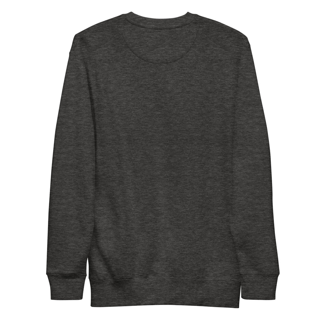 CBY CLE 216 Stacked crewneck sweatshirt — charcoal heather, back