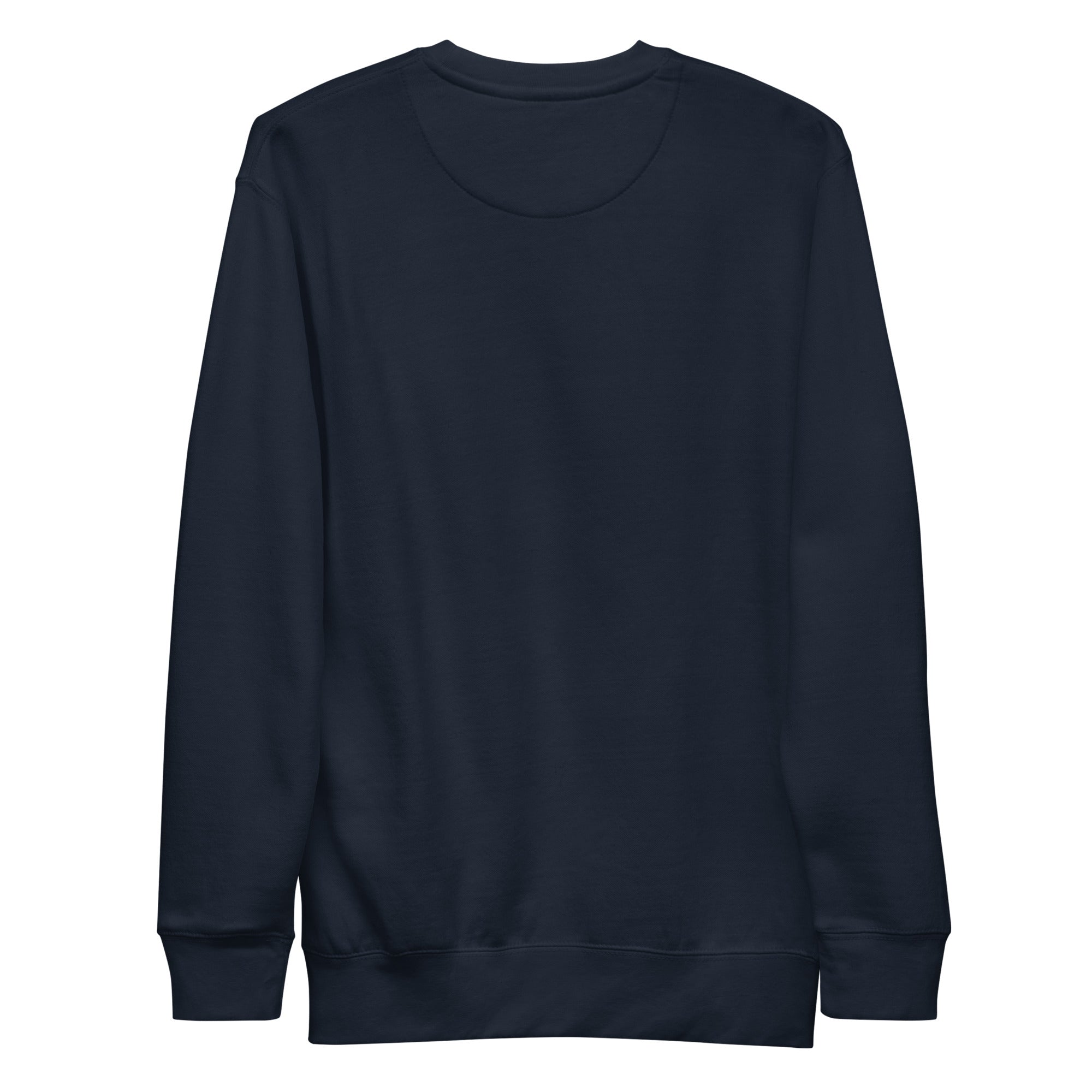 CBY CLE 216 Stacked crewneck sweatshirt — navy blazer, back