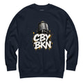 CBY BKN Graffiti Water Tower crewneck sweatshirt — navy blazer, front