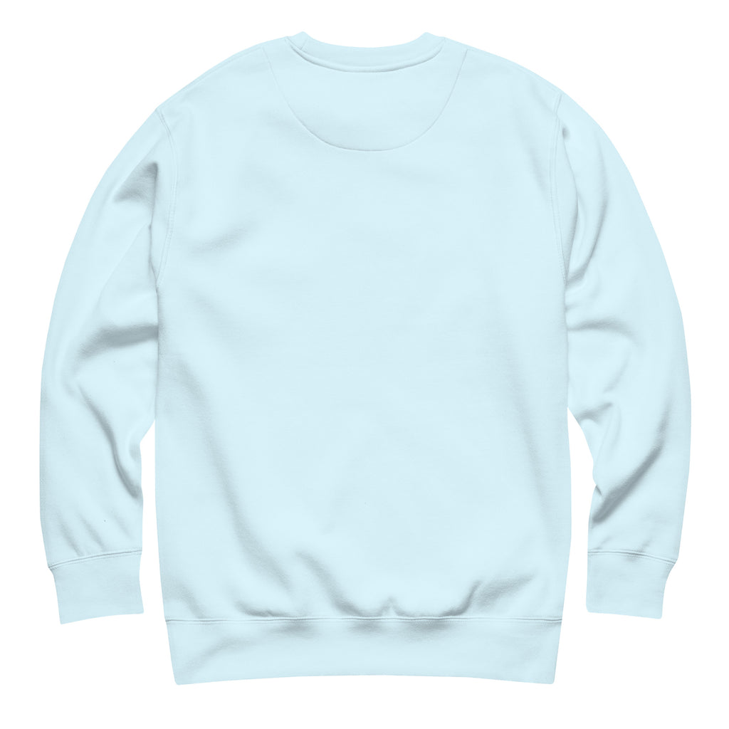 CBY CHI Deep & Cold Lake Michigan crewneck sweatshirt — sky blue, back