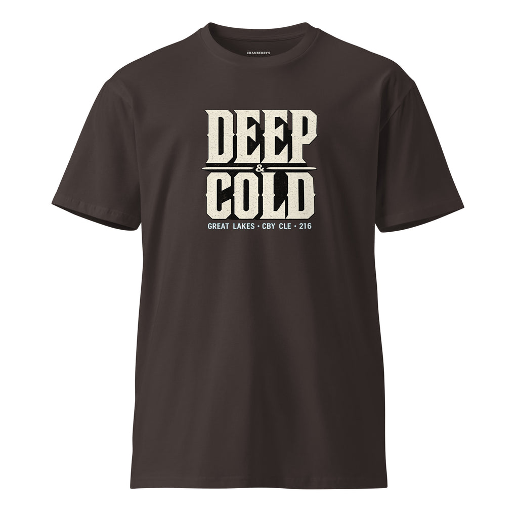 CBY CLE Deep & Cold Great Lakes tee — coal, front