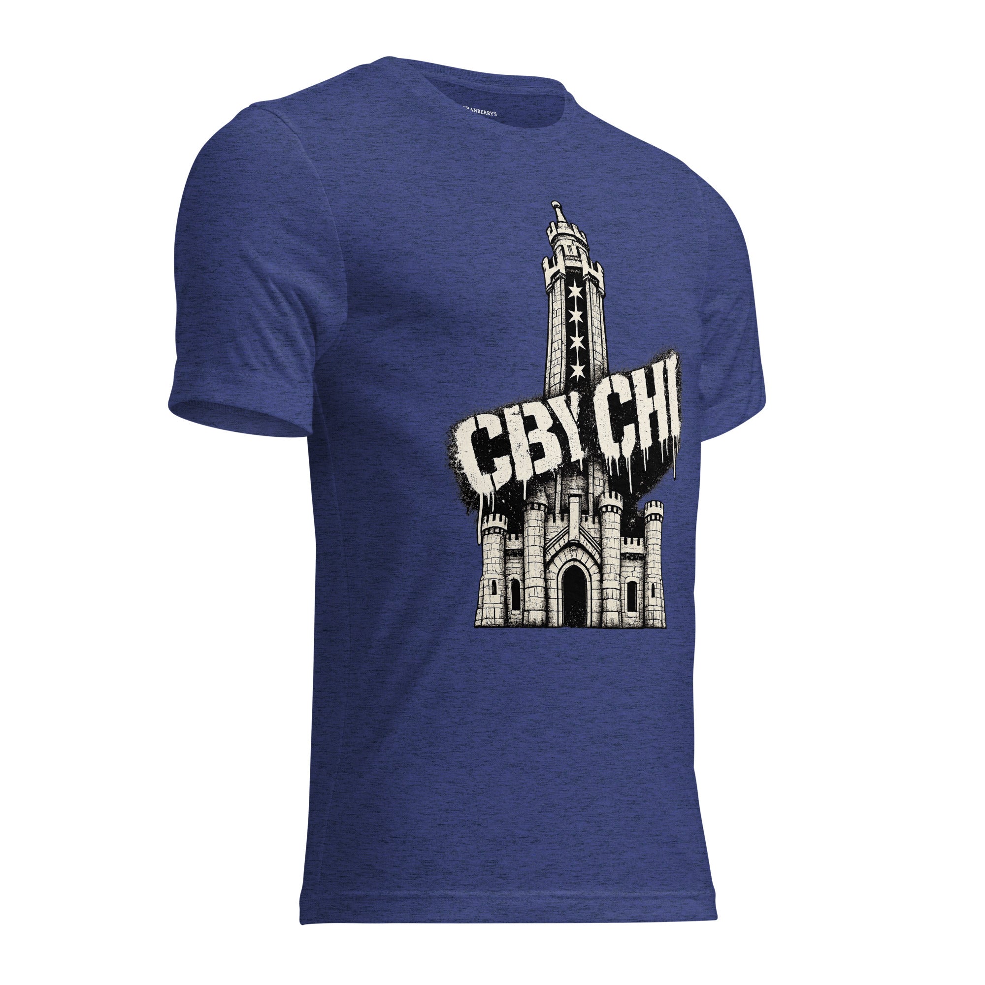 CBY CHI Chicago Water Tower tee, sleeve and fit detail