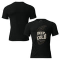 CBY Deep & Cold Lake Michigan tee in solid black triblend, front and back