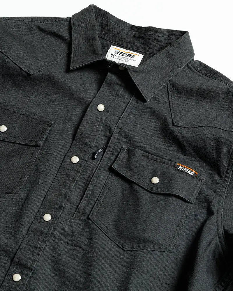 Earl Denim Shirt - Vintage Black Off The Grid Surplus