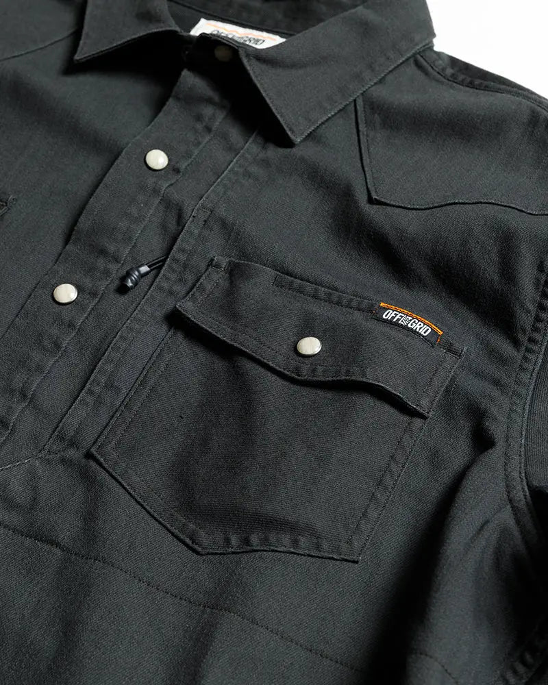 Earl Denim Shirt - Vintage Black Off The Grid Surplus